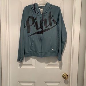 Victoria’s Secret pink teal zip up hoodie